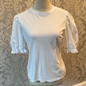 Rails White Ruffle Sleeve Blouse